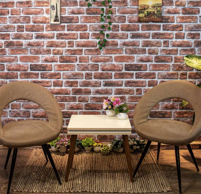 A home with installed Styrofoam 3D wall panels