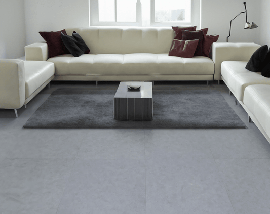 gray and white living room