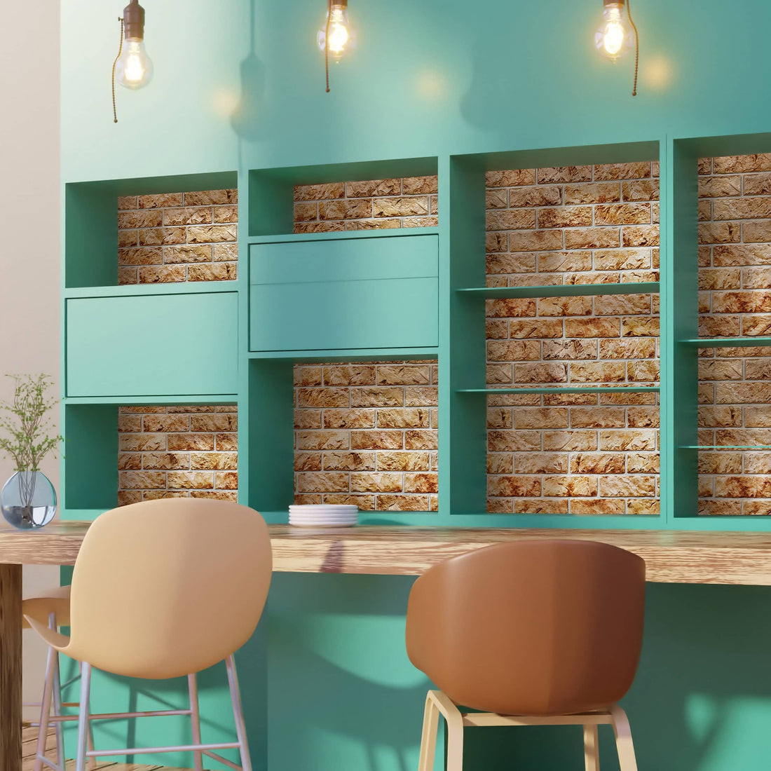 Contemporary living room showcasing a plush couch and chic coffee table