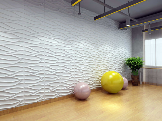 Decorative 3D wall panels for stylish living room.