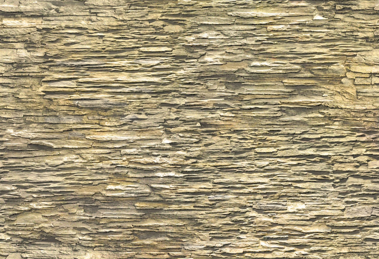 Beige Faux Slate PVC 3D Wall Panel, 3.1 ft X 2.1 ft (95cm X 65cm), Interior Design Wall Paneling Decor, 6.6 sq. ft. (0.61 sq. m) each - Single