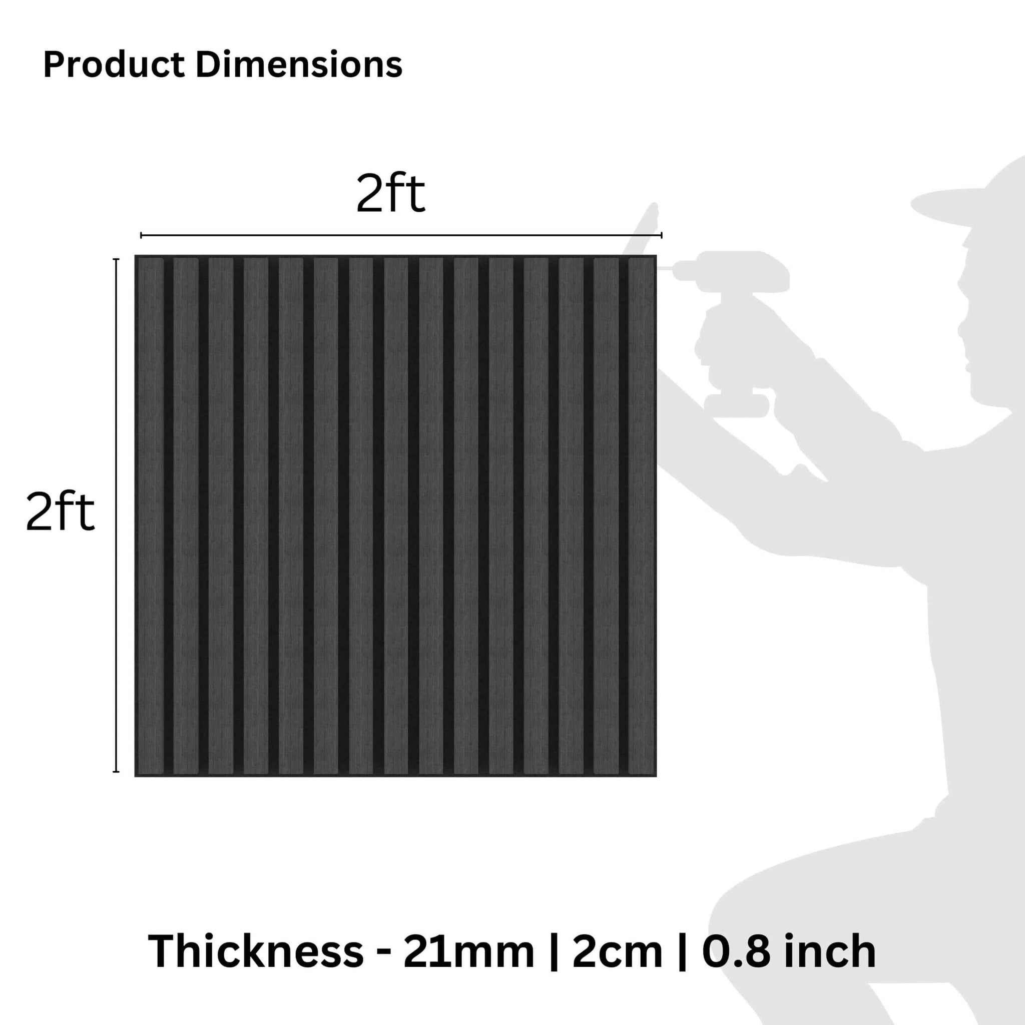 Acoustic panels Wood in Dark Brown