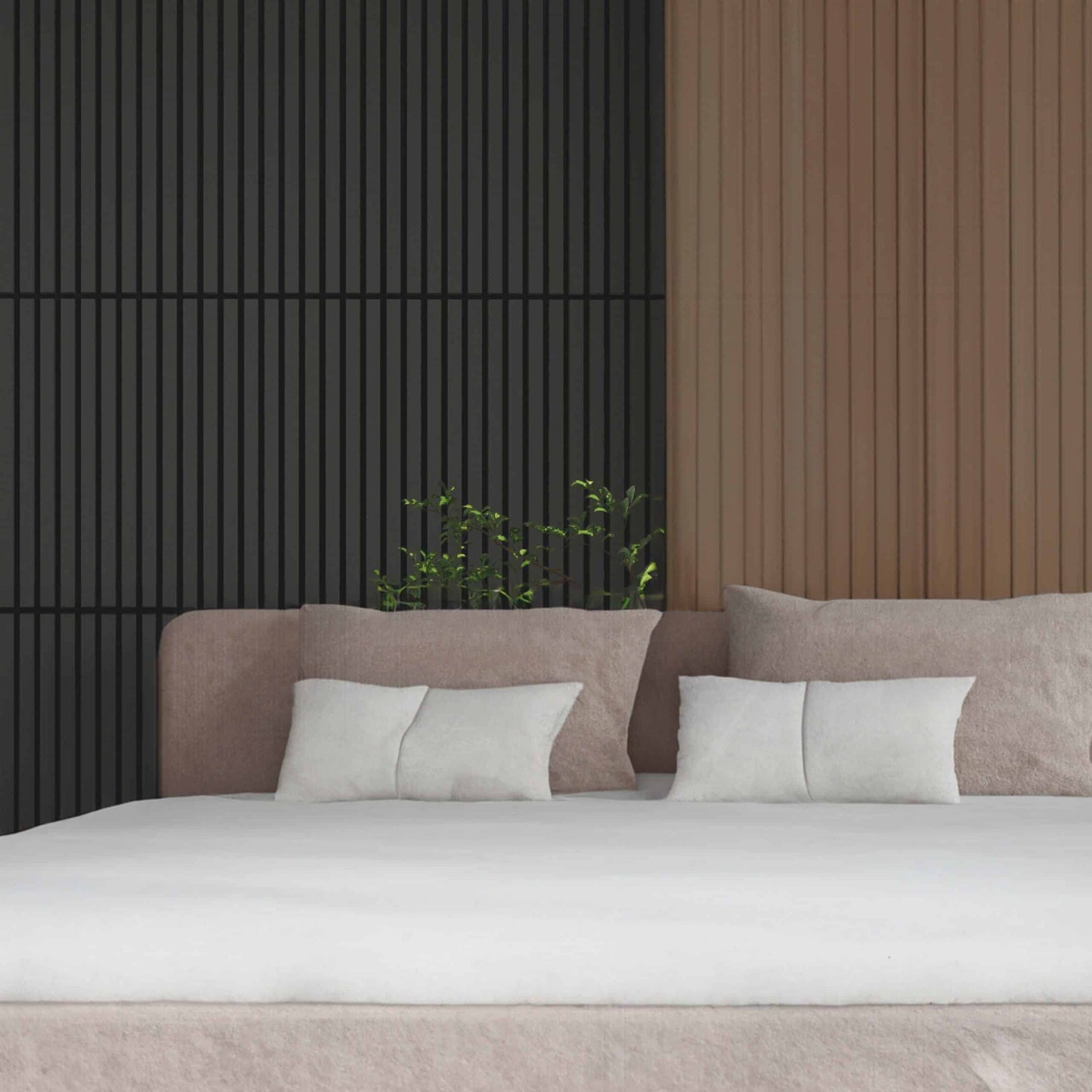 Acoustic Panels, Wooden Slats for Decor and Noise Reduction - 3D Wall Panels or Ceiling Panels - Dark Coffee Bean Brown