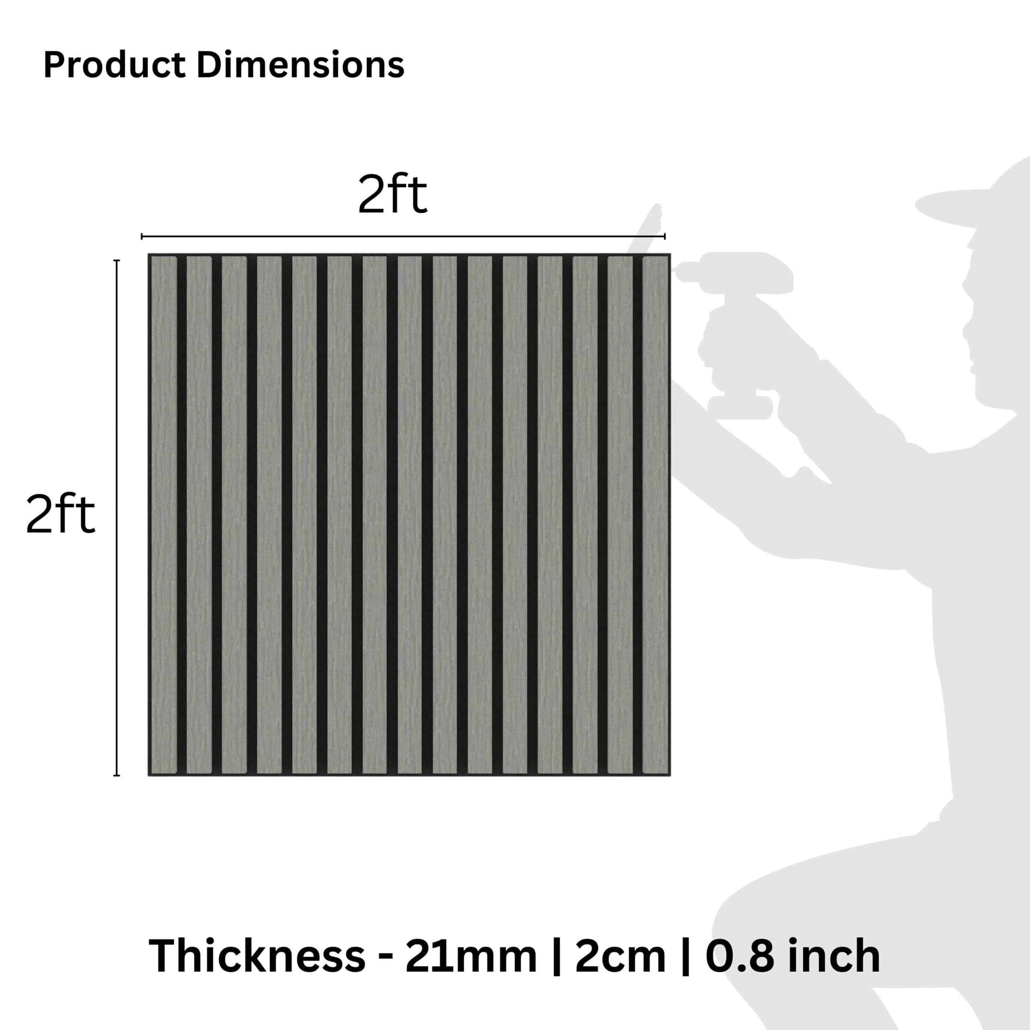 Acoustic panels Wood in Grey