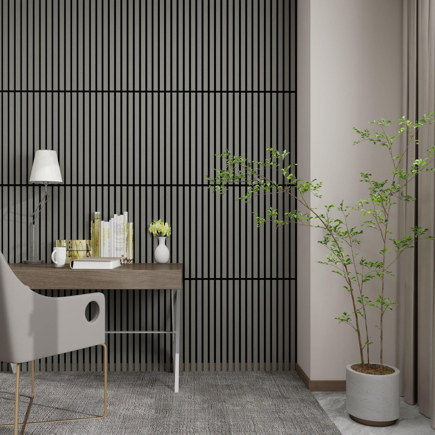 Acoustic panels Wood in Grey