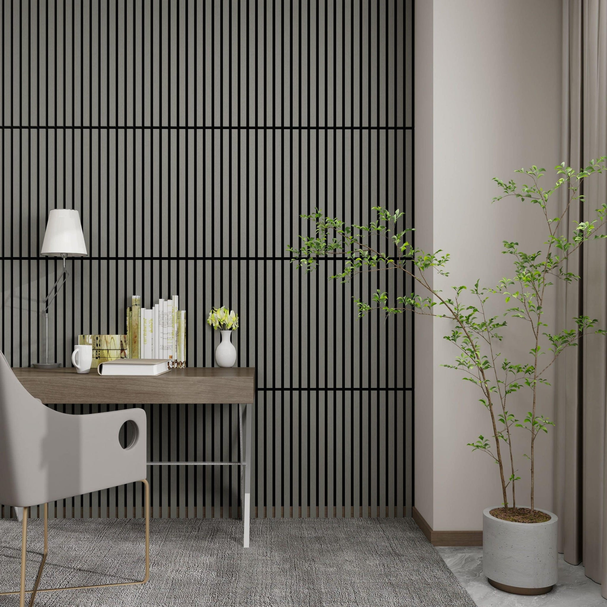 Acoustic panels Wood in Grey