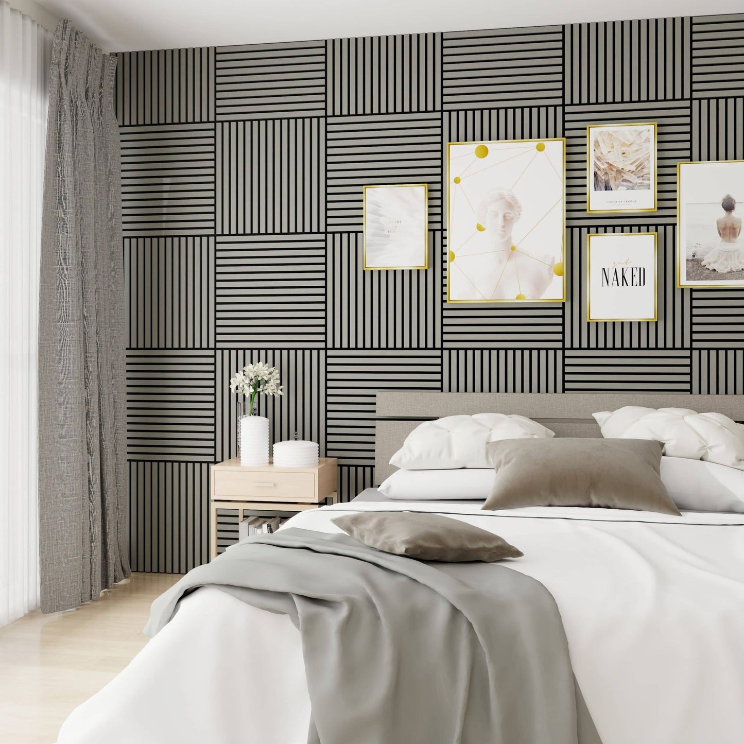 Acoustic panels Wood in Grey