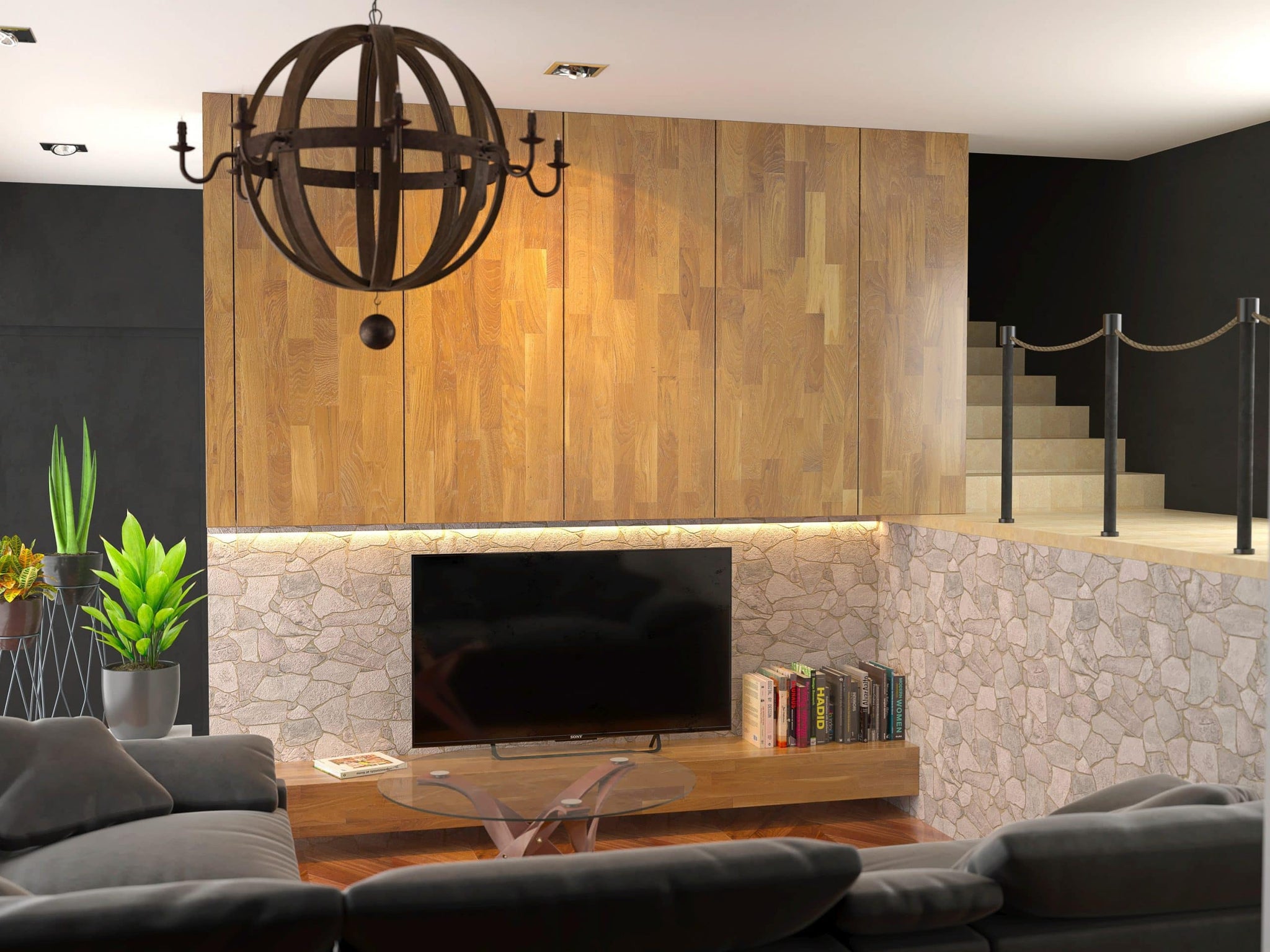 White Grey Faux Stone PVC 3D Wall Panel, 3.2 ft X 2.1 ft (98cm X 63cm), Interior Design Wall Paneling Decor, 6.7 sq. ft. (0.62 sq. m) each