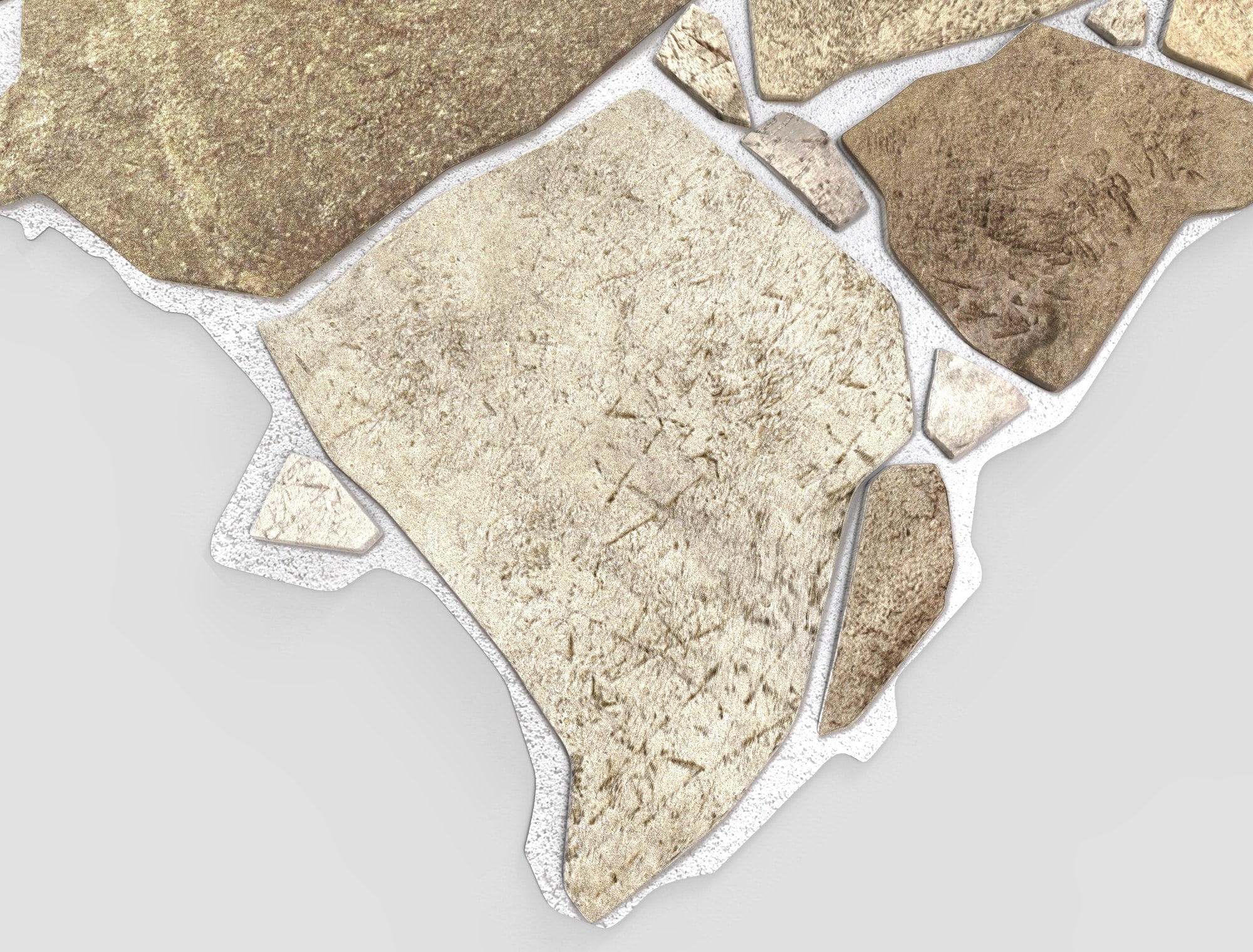 Brown Beige Faux Stone PVC 3D Wall Panel, 3.2 ft X 2.1 ft (98cm X 63cm), Interior Design Wall Paneling Decor, 6.7 sq. ft. (0.62 sq. m) each