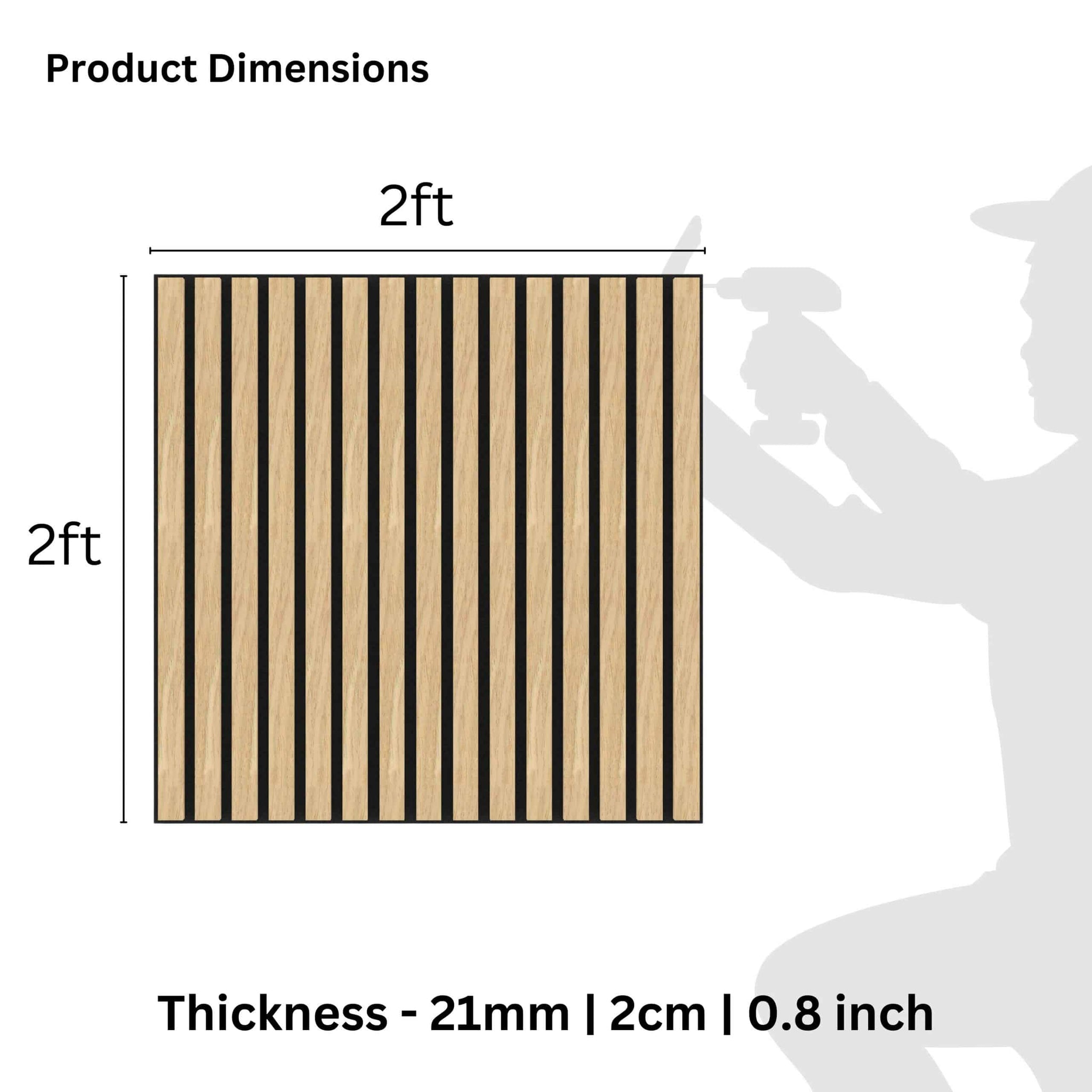 Acoustic panels Wood in Brown|Beige