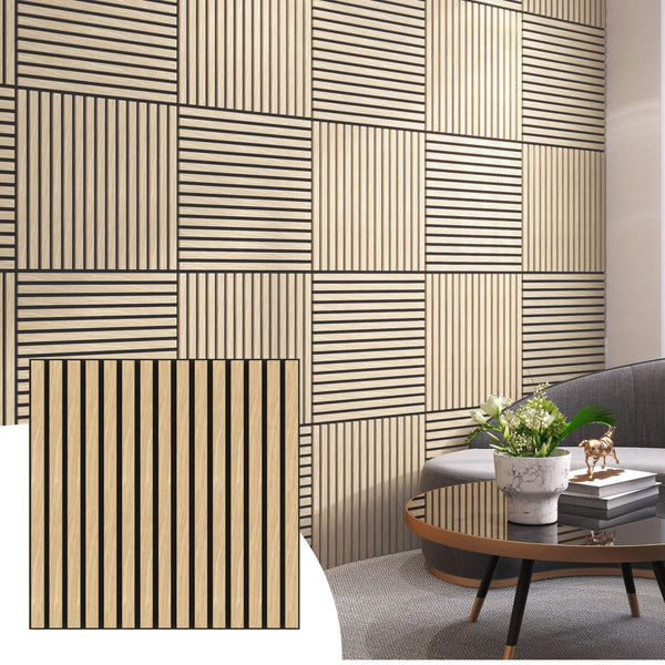 Acoustic panels Wood in Brown|Beige