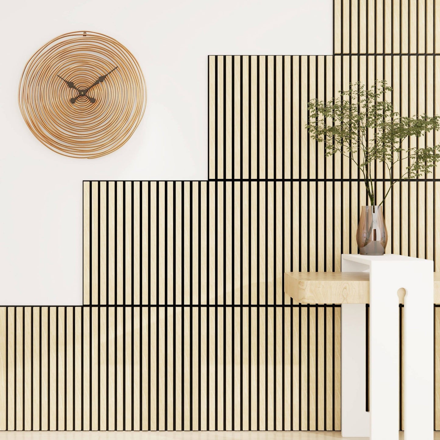 Acoustic panels Wood in Brown|Beige