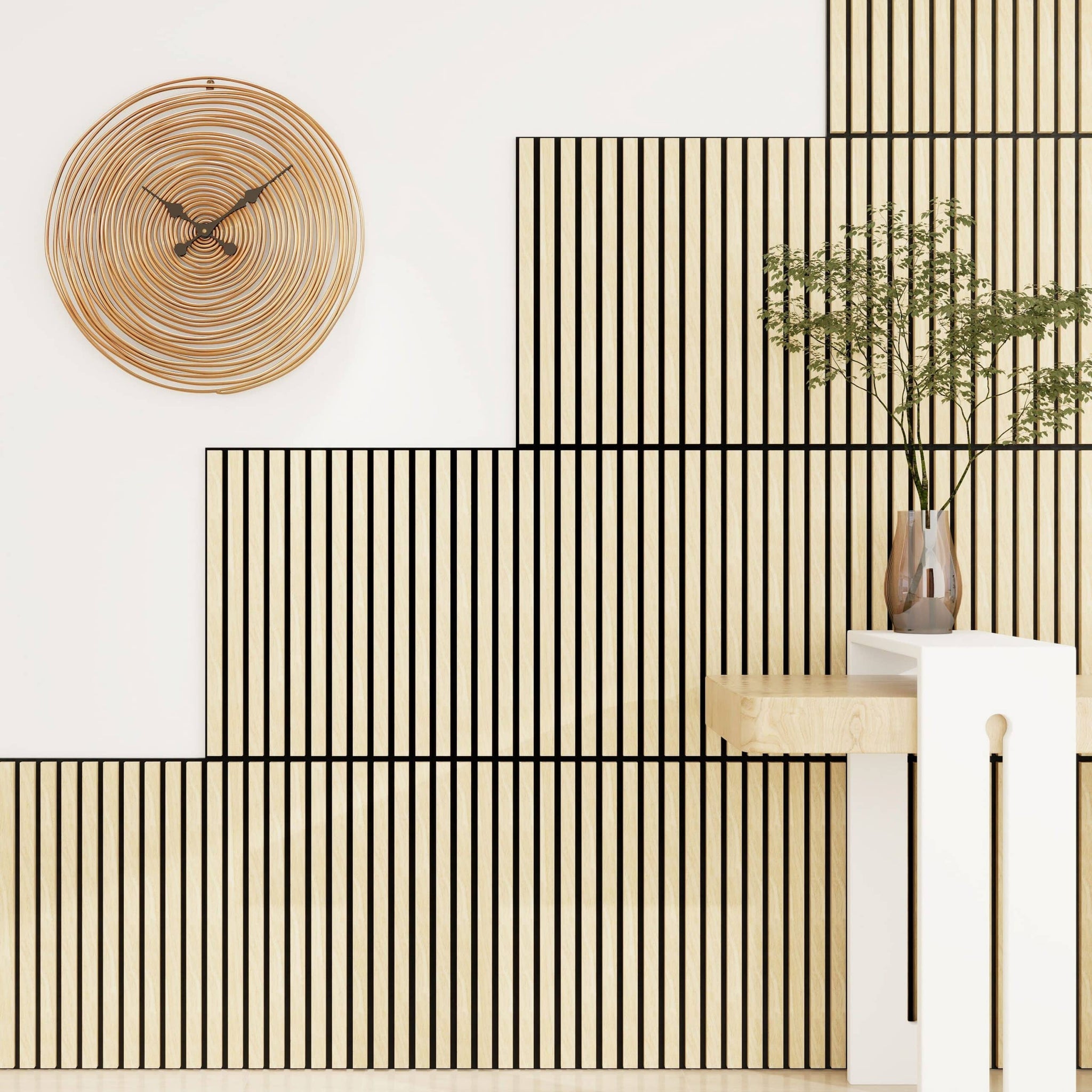 Acoustic panels Wood in Brown|Beige