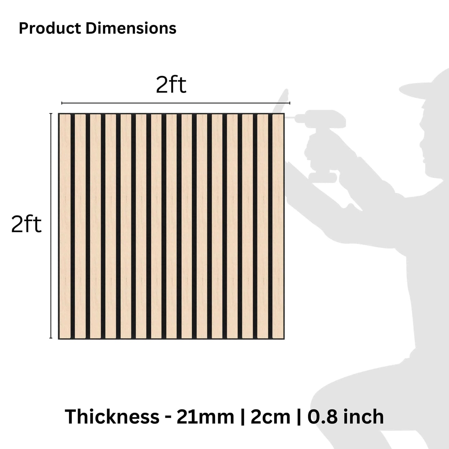 Acoustic panels Wood in Light Brown|Beige