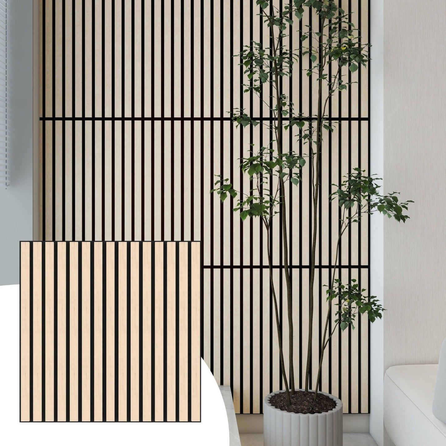 Acoustic panels Wood in Light Brown|Beige