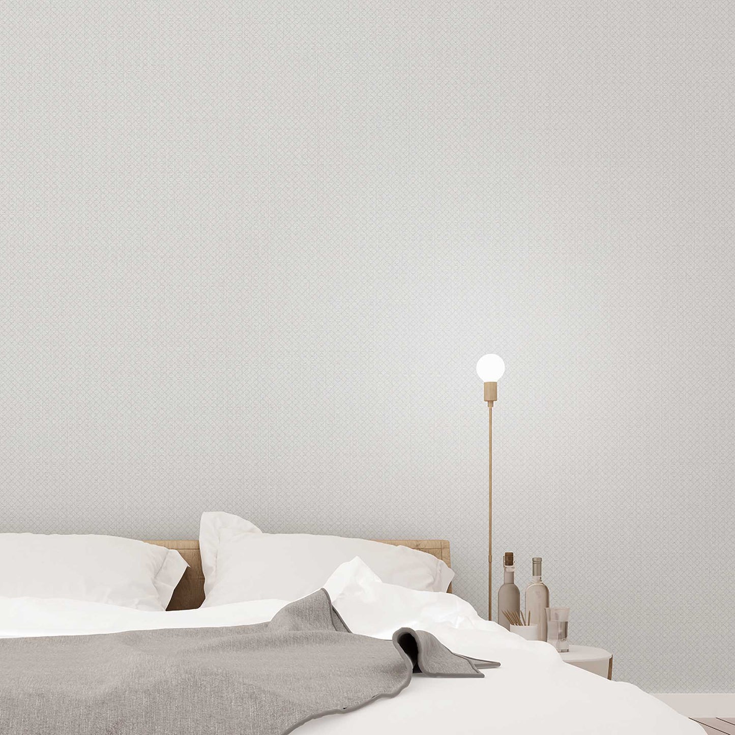 Textured Wallpaper Rhombus|Geometric|Distressed|Fabric in Grey