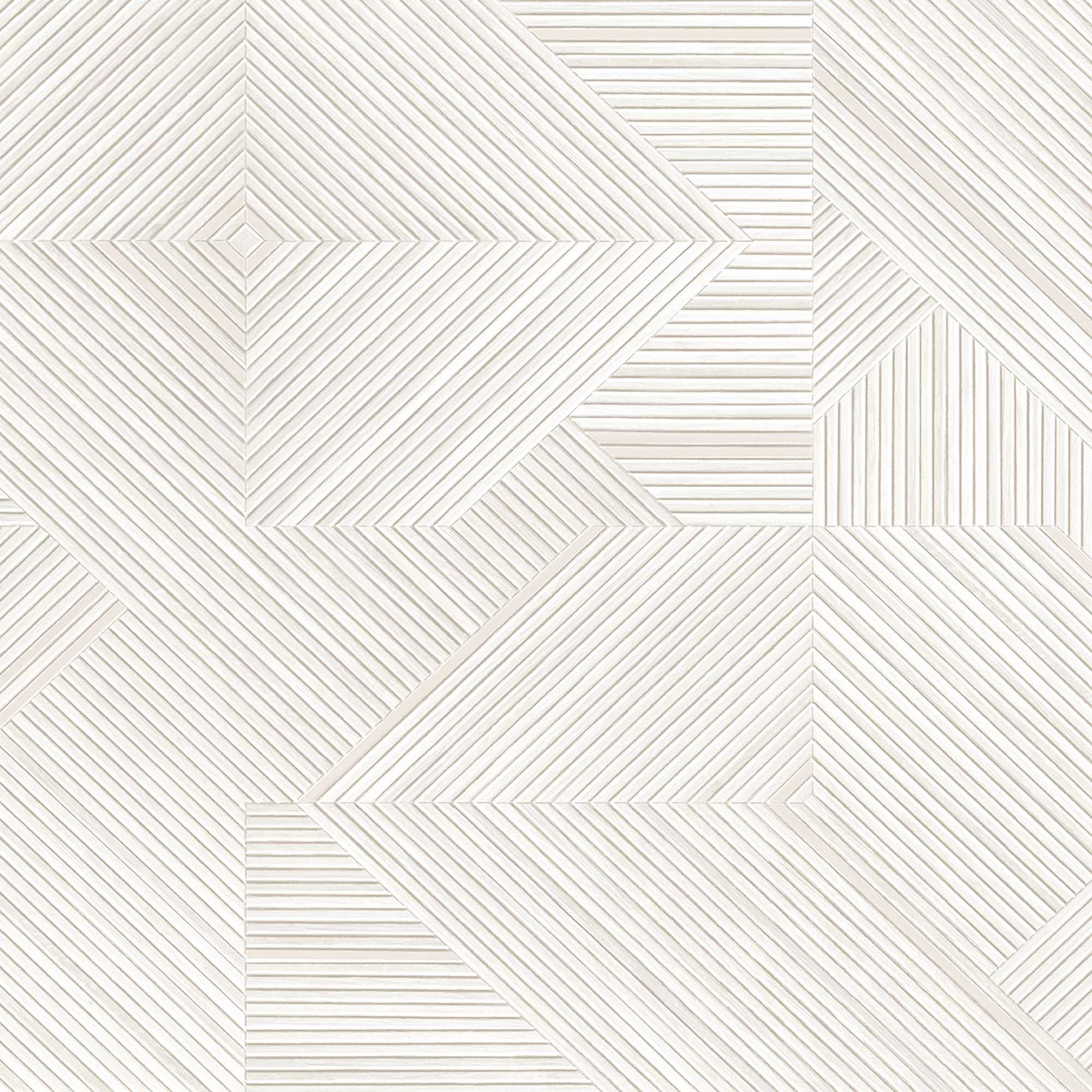 Textured Wallpaper Wood|Geometric in White