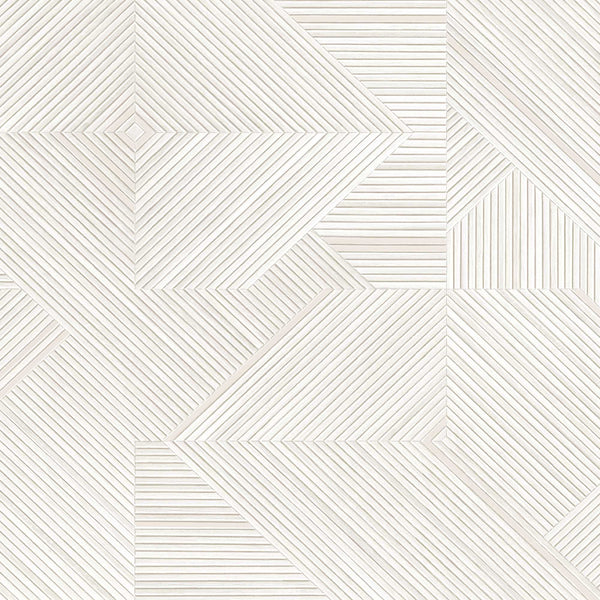 Textured Wallpaper Wood|Geometric in White