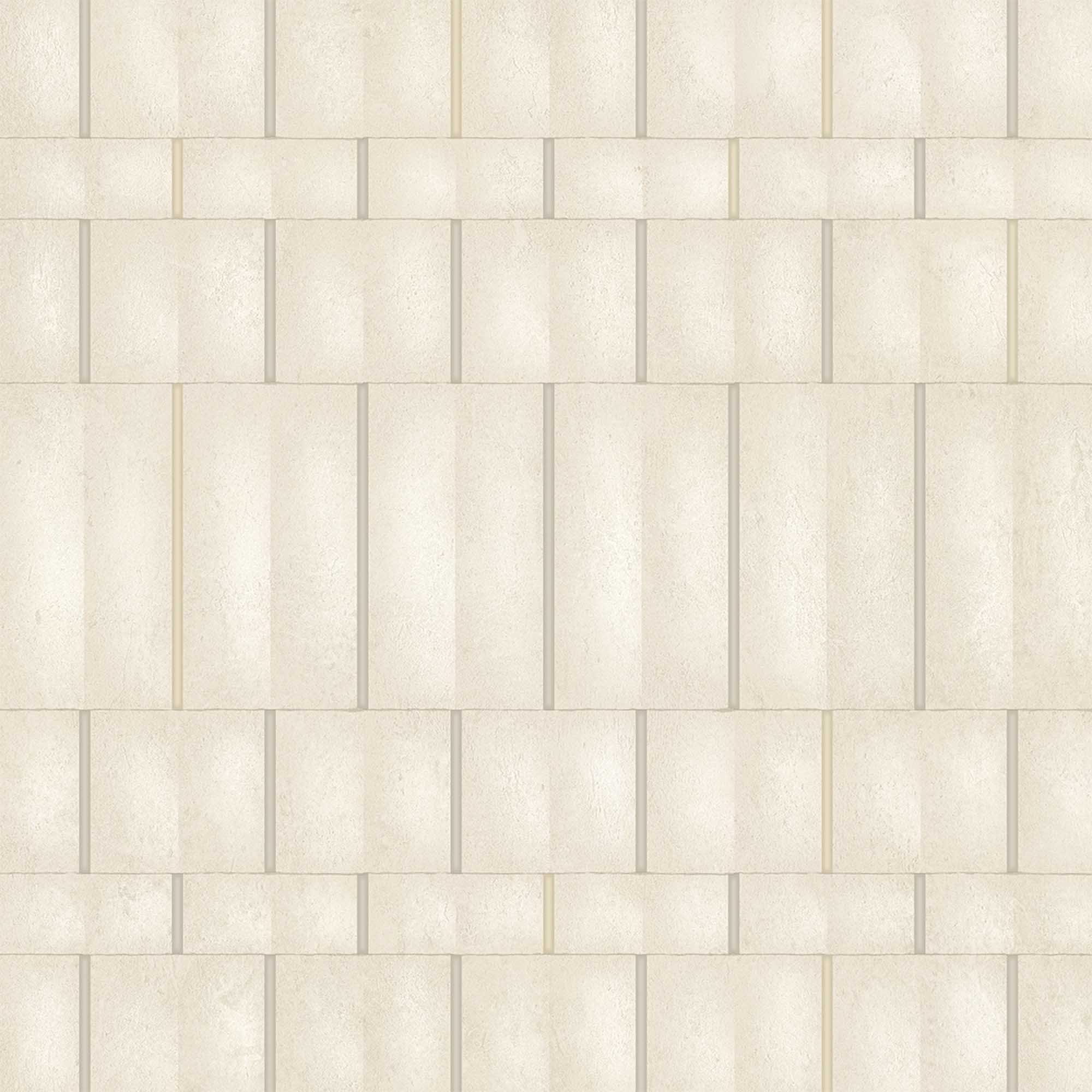 Textured Wallpaper Geometric in Ivory