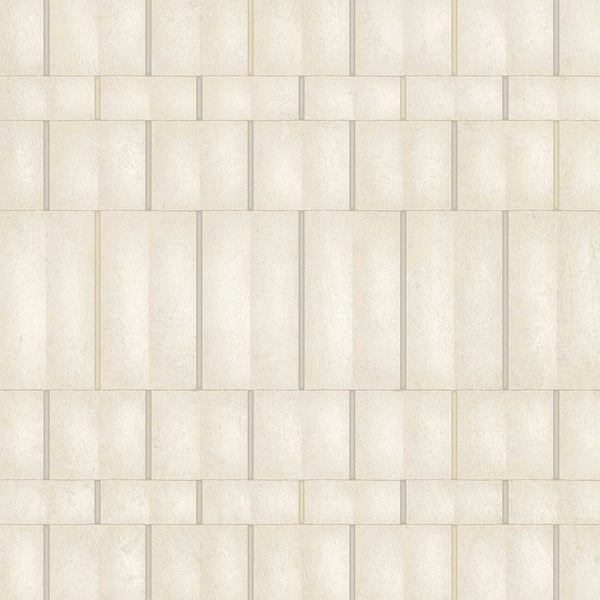 Textured Wallpaper Geometric in Ivory