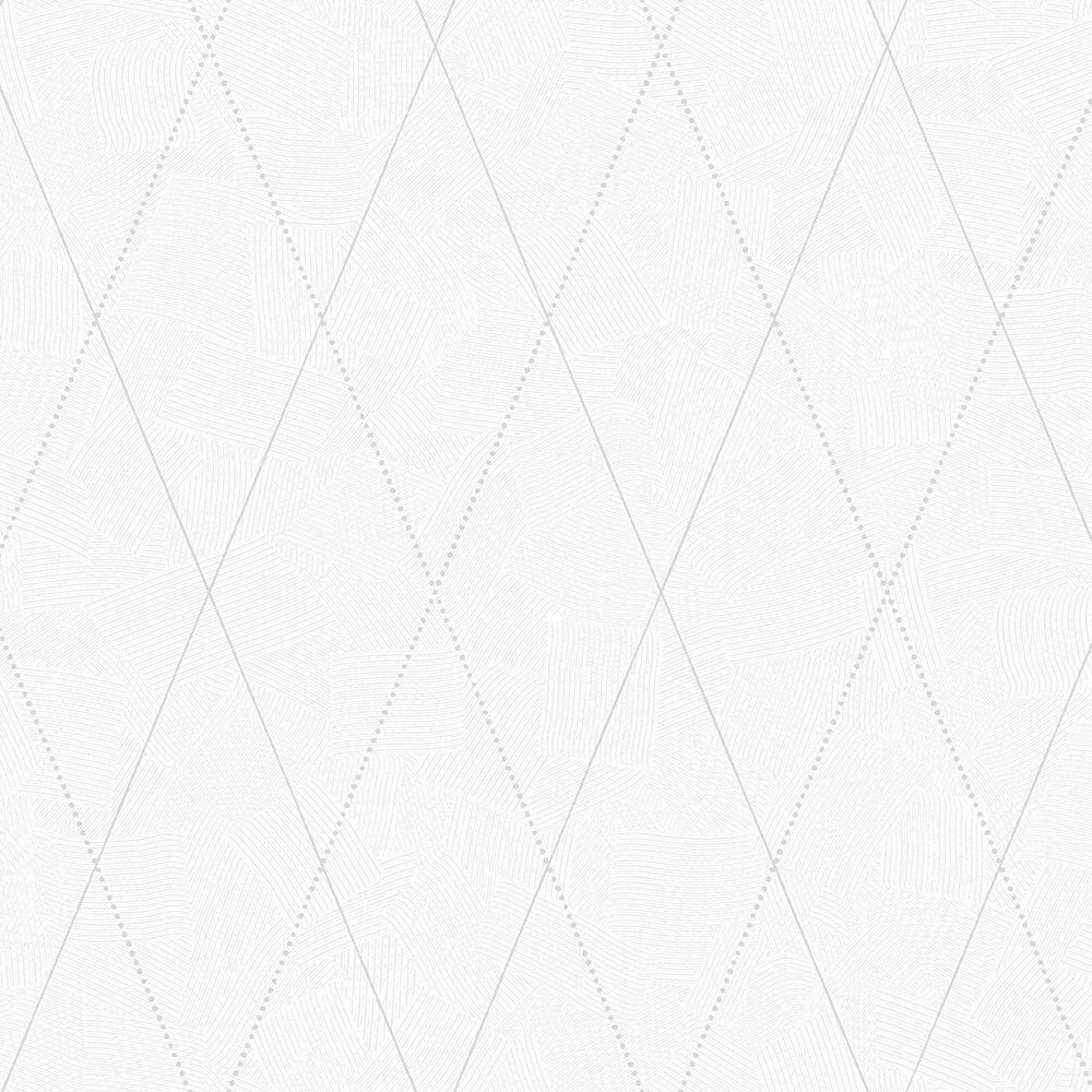Textured Wallpaper Argyle|Rhombus|Geometric in White