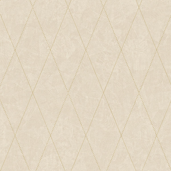 Textured Wallpaper Argyle|Rhombus|Geometric in Beige