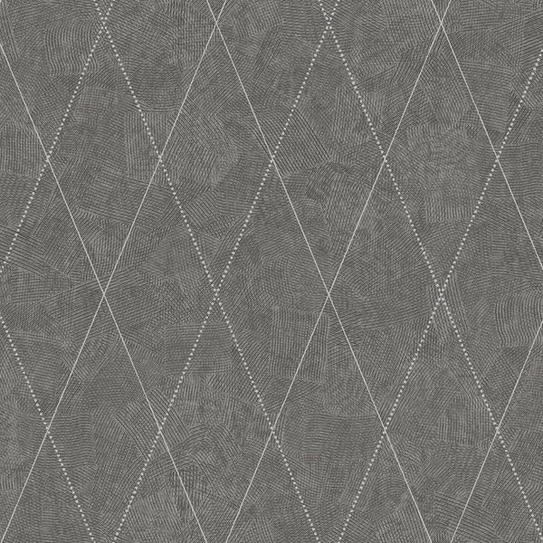 Textured Wallpaper Argyle|Rhombus|Geometric in Grey