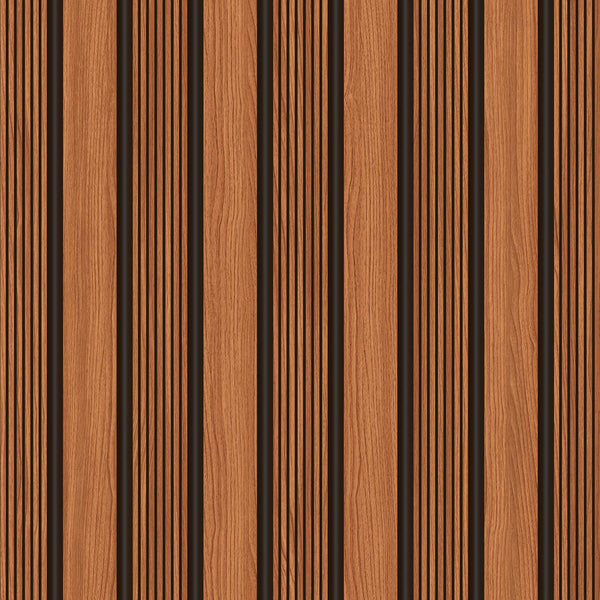 Textured Wallpaper Wood in Orange|Brown