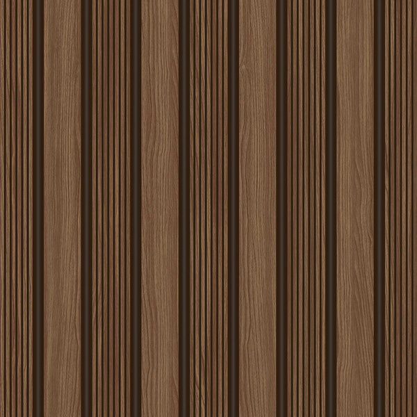 Textured Wallpaper Wood in Brown