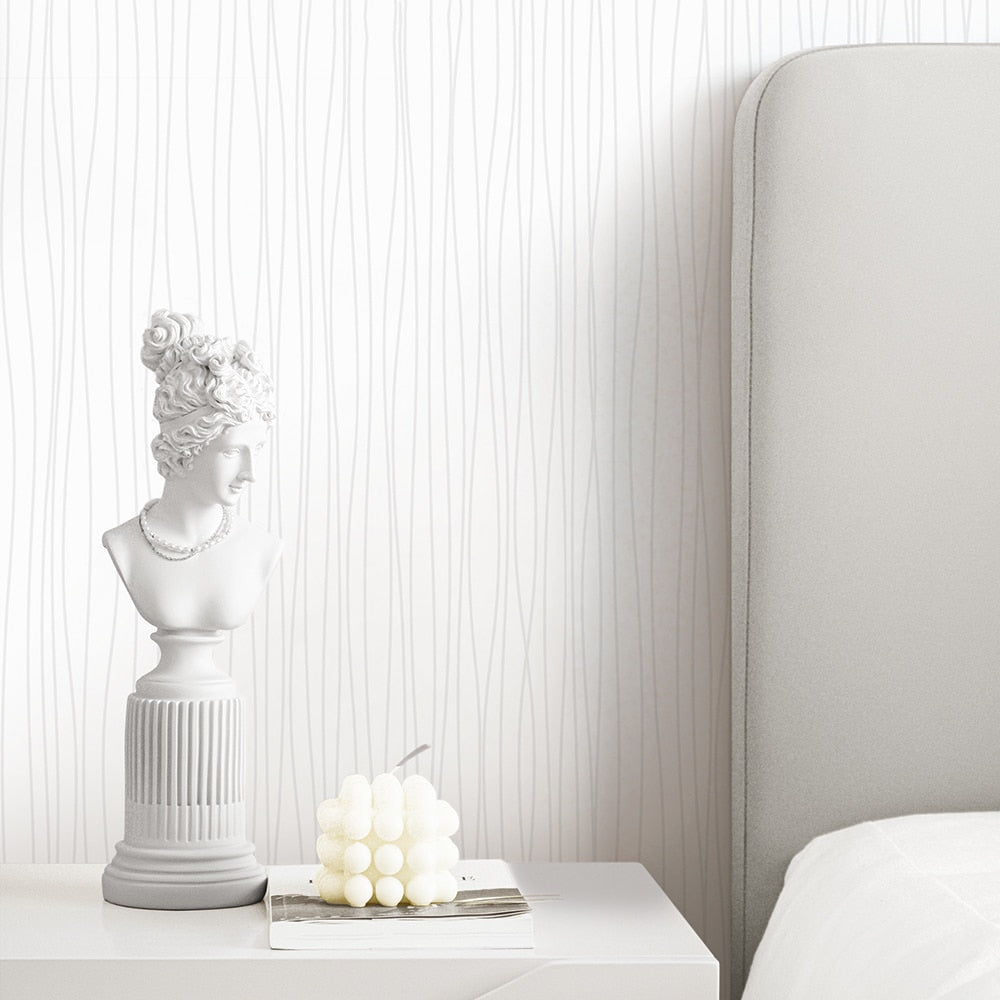 Textured Wallpaper Abstract|Fabric in White