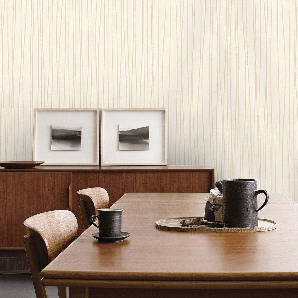 Textured Wallpaper Abstract|Fabric in Ivory