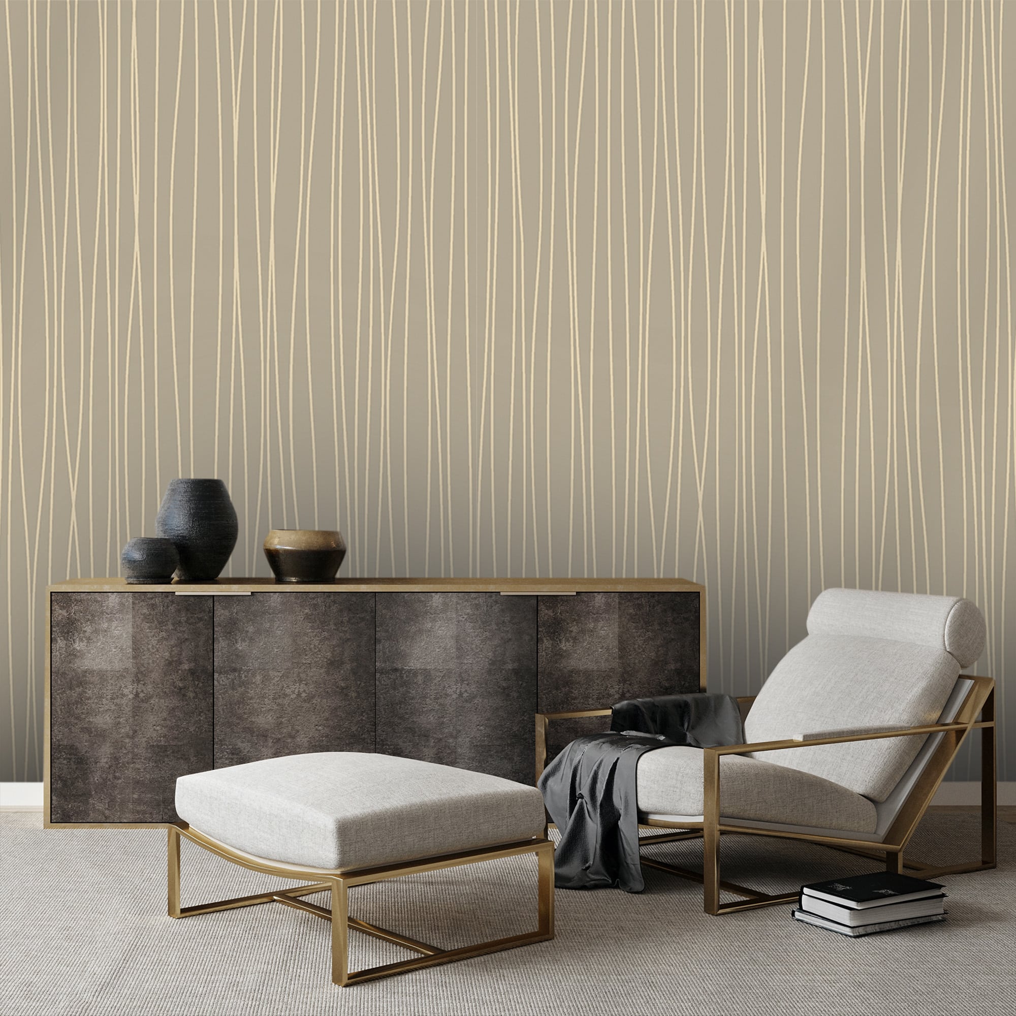 Textured Wallpaper Abstract|Fabric in Brown