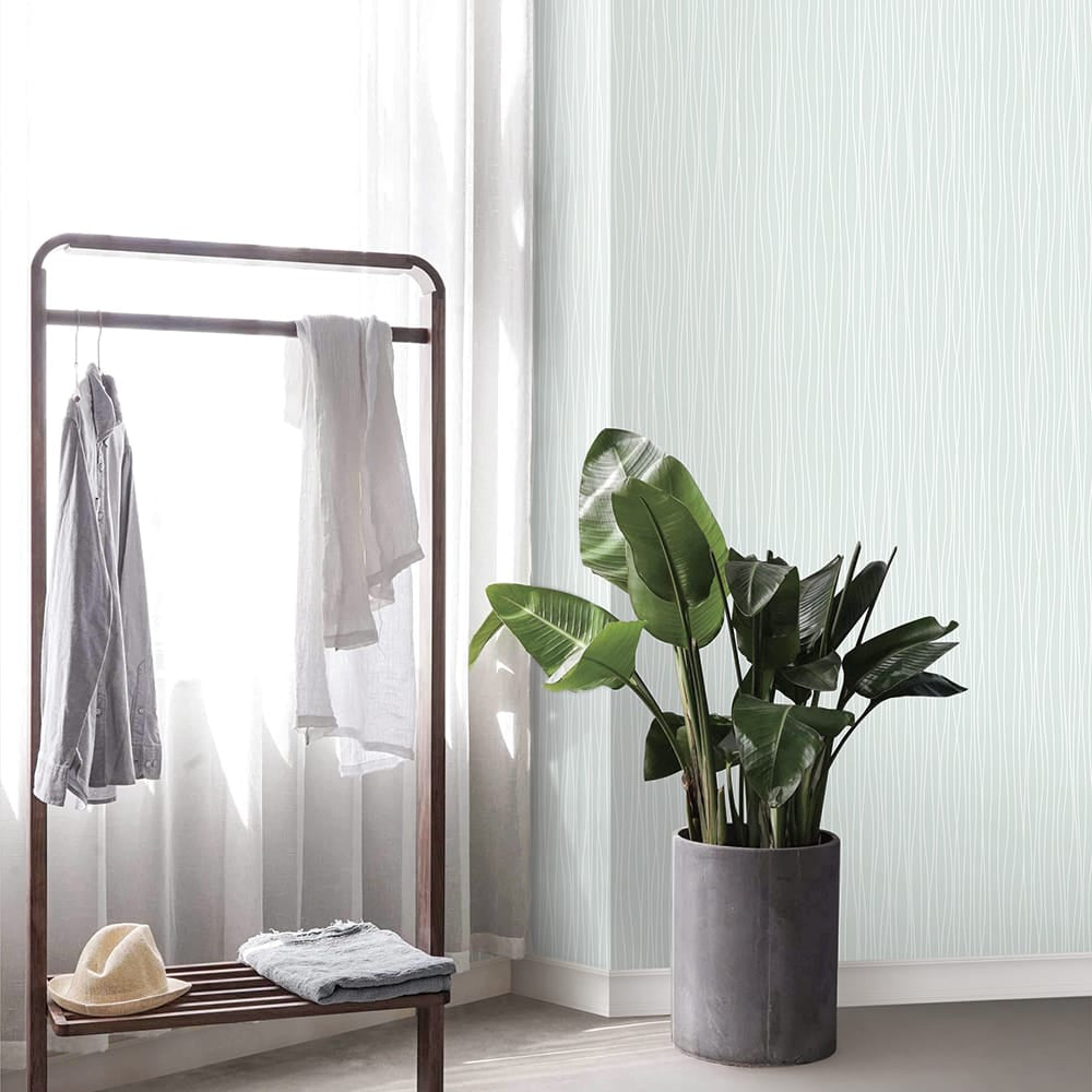 Textured Wallpaper Abstract|Fabric in Mint|Light Green