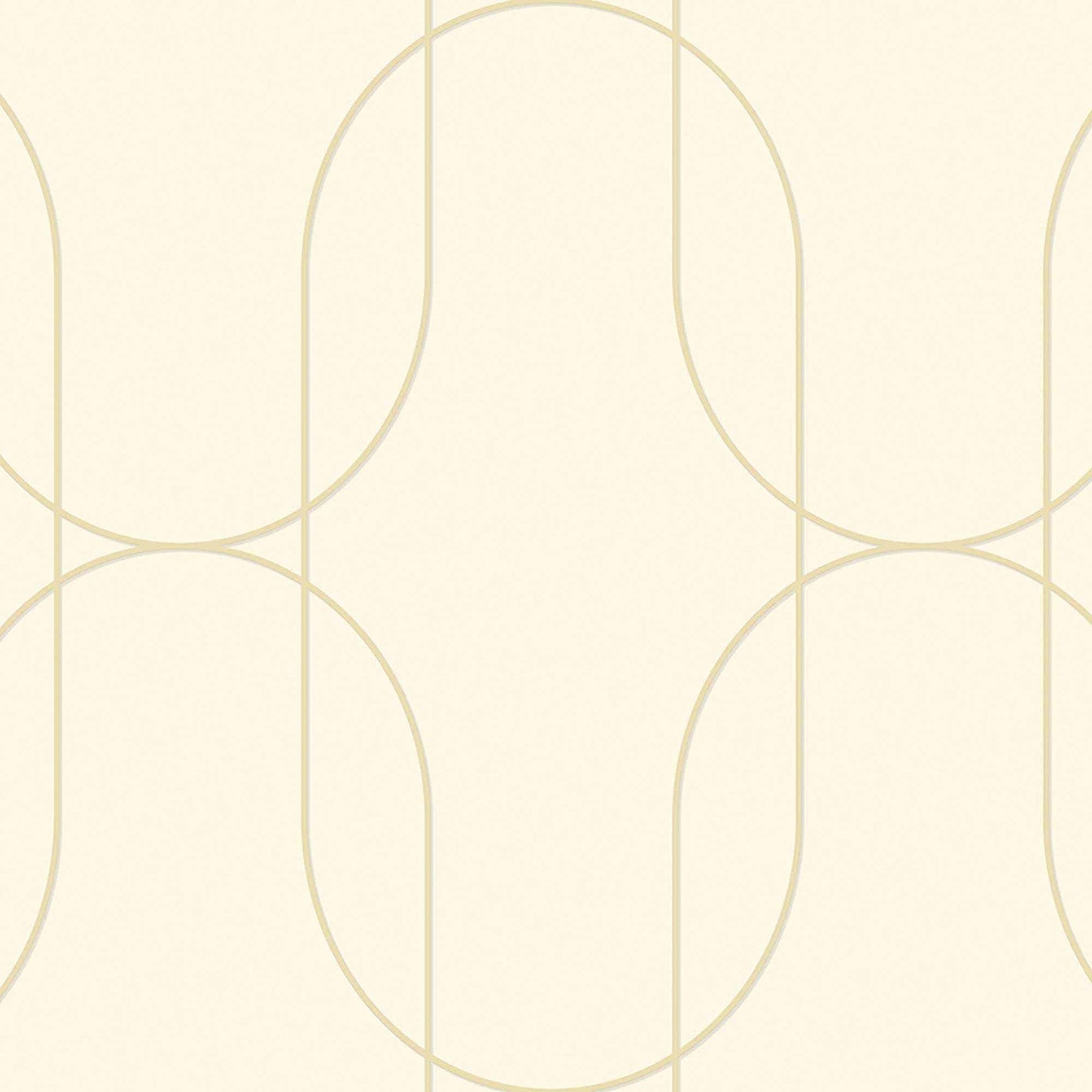 Textured Wallpaper Geometric in Ivory|Gold