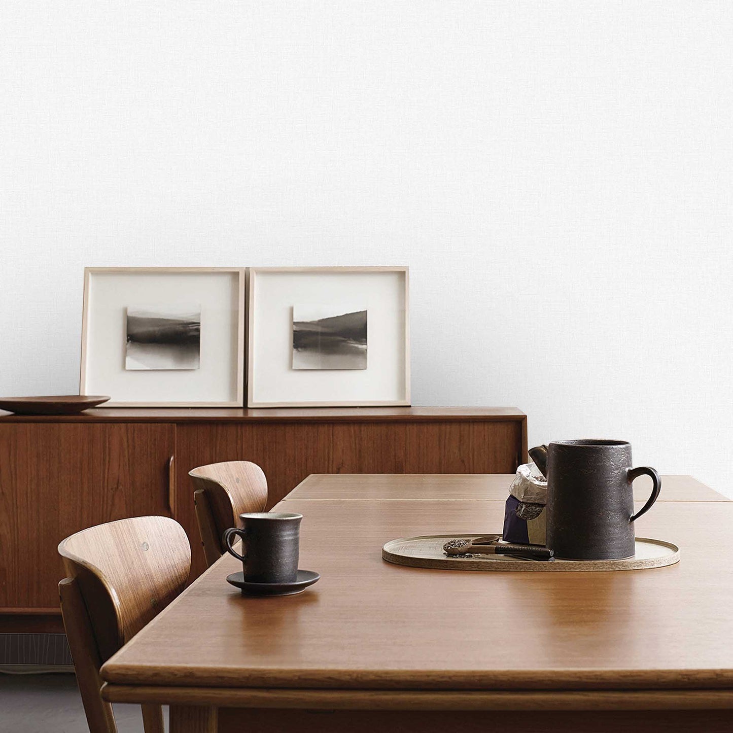 Textured Wallpaper Fabric in White