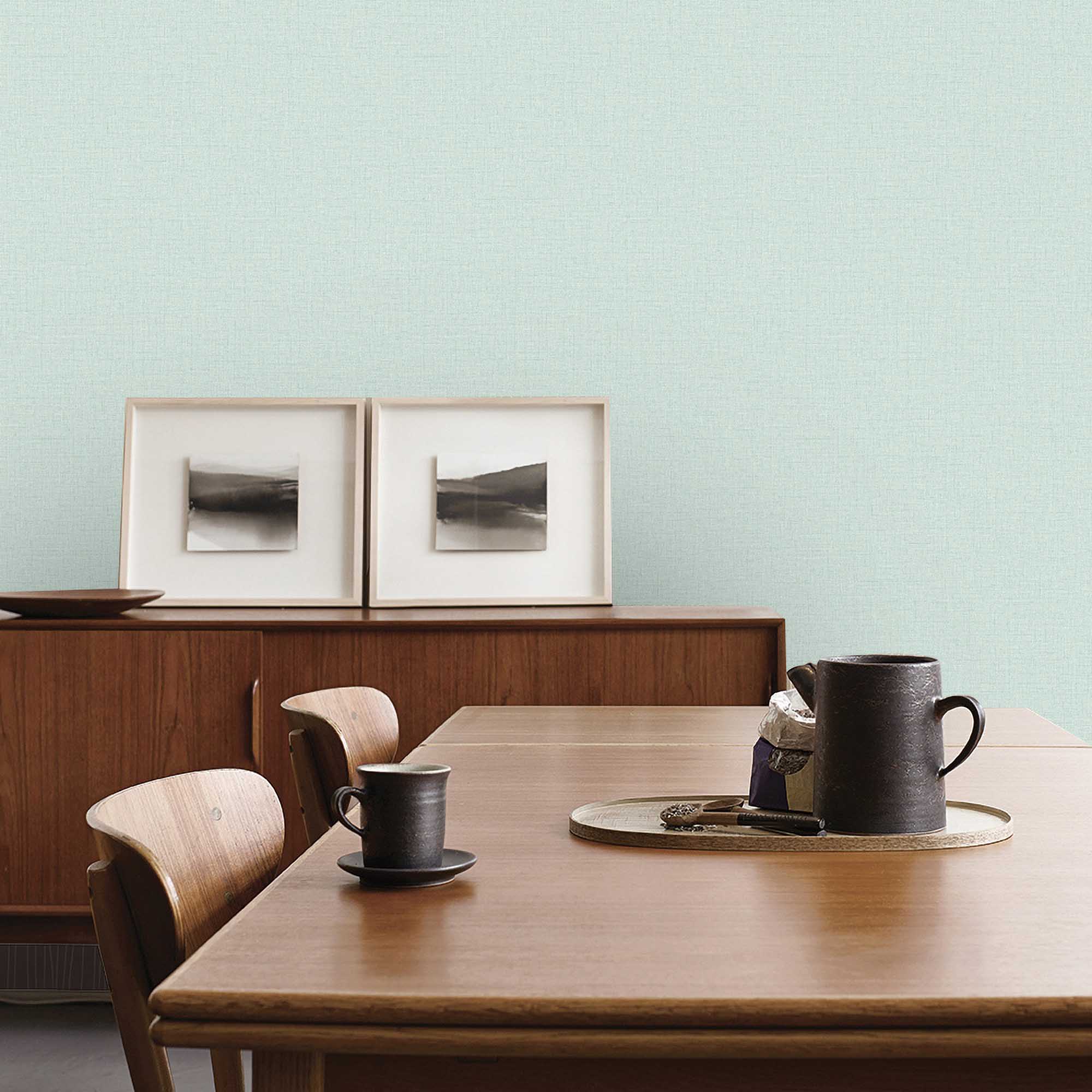 Textured Wallpaper Fabric in Mint|Green