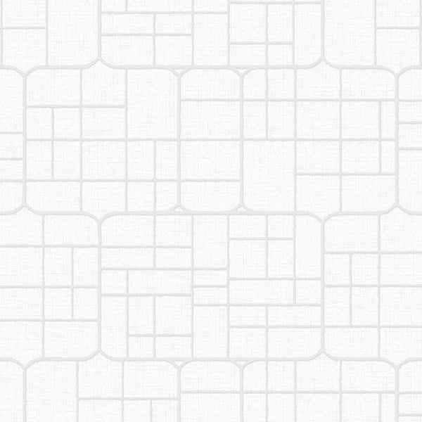 Textured Wallpaper Fabric|Geometric in White