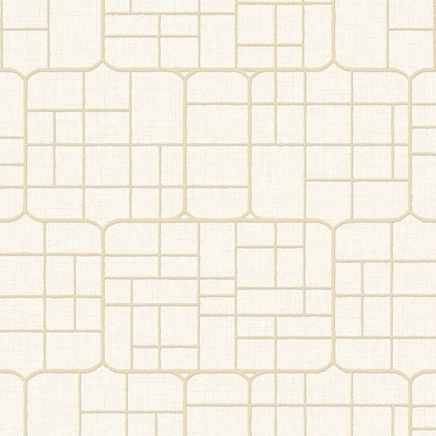 Textured Wallpaper Fabric|Geometric in Ivory