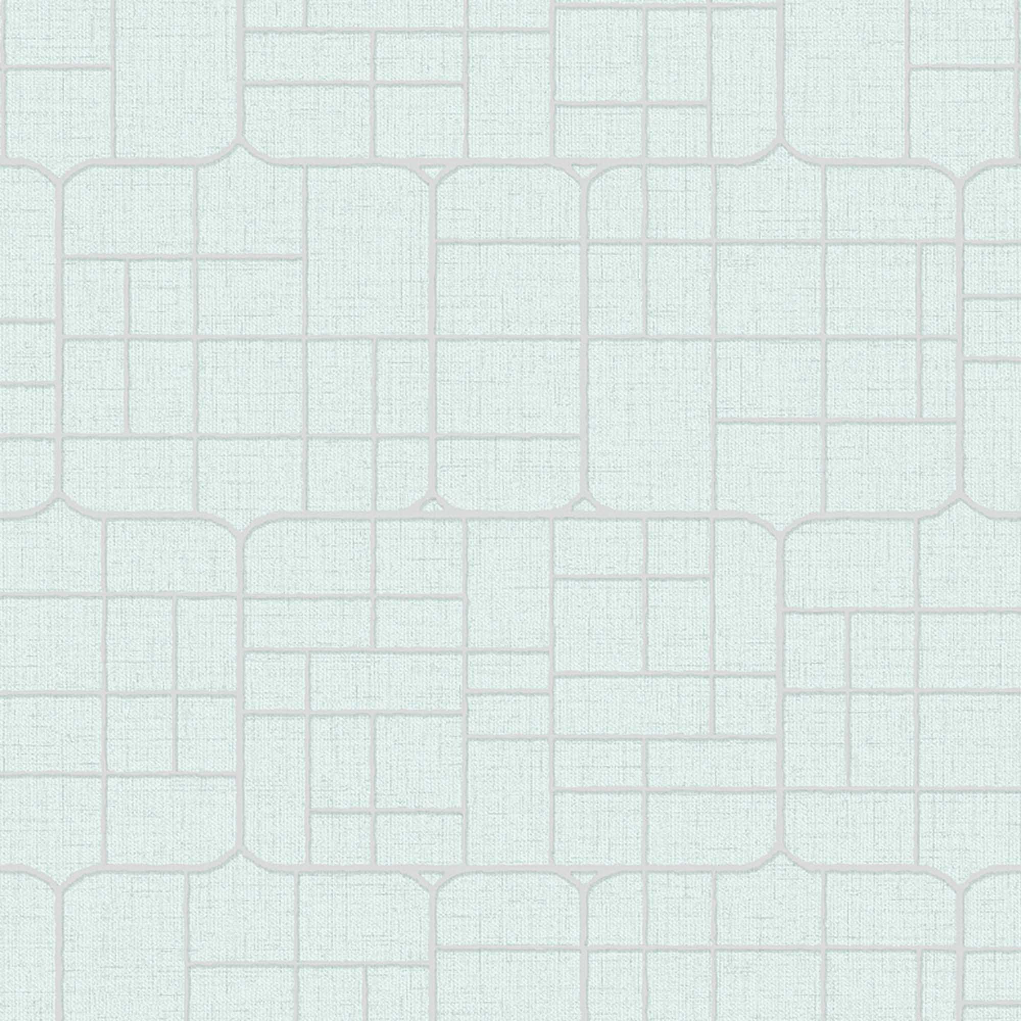 Textured Wallpaper Fabric|Geometric in Mint|Green