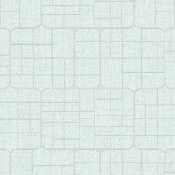 Textured Wallpaper Fabric|Geometric in Mint|Green