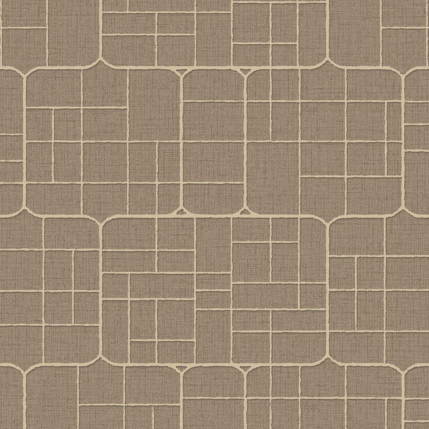 Textured Wallpaper Fabric|Geometric in Brown