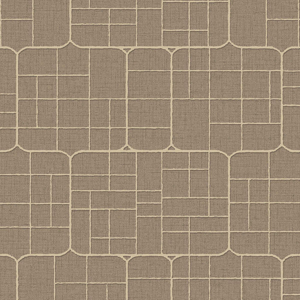 Textured Wallpaper Fabric|Geometric in Brown