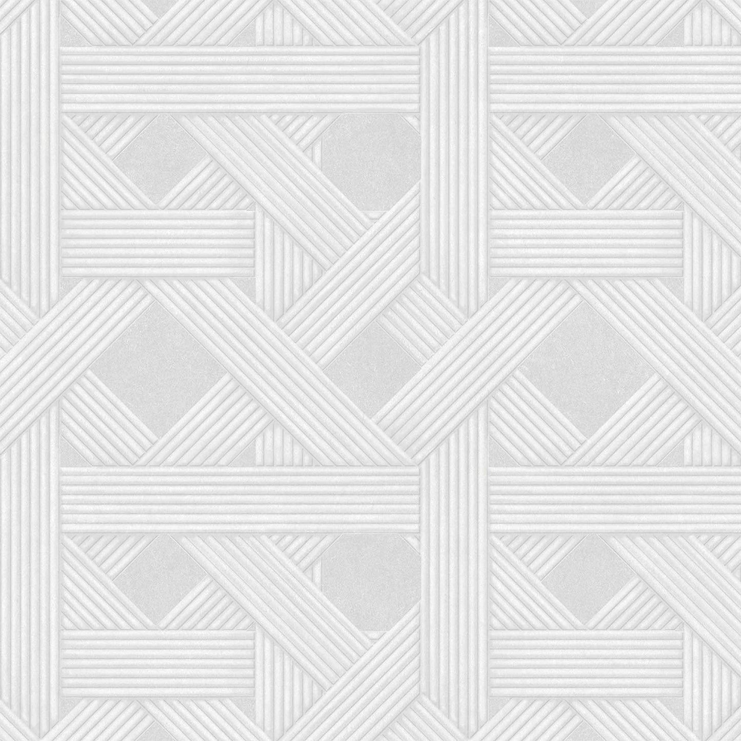 Textured Wallpaper Basketweave in White