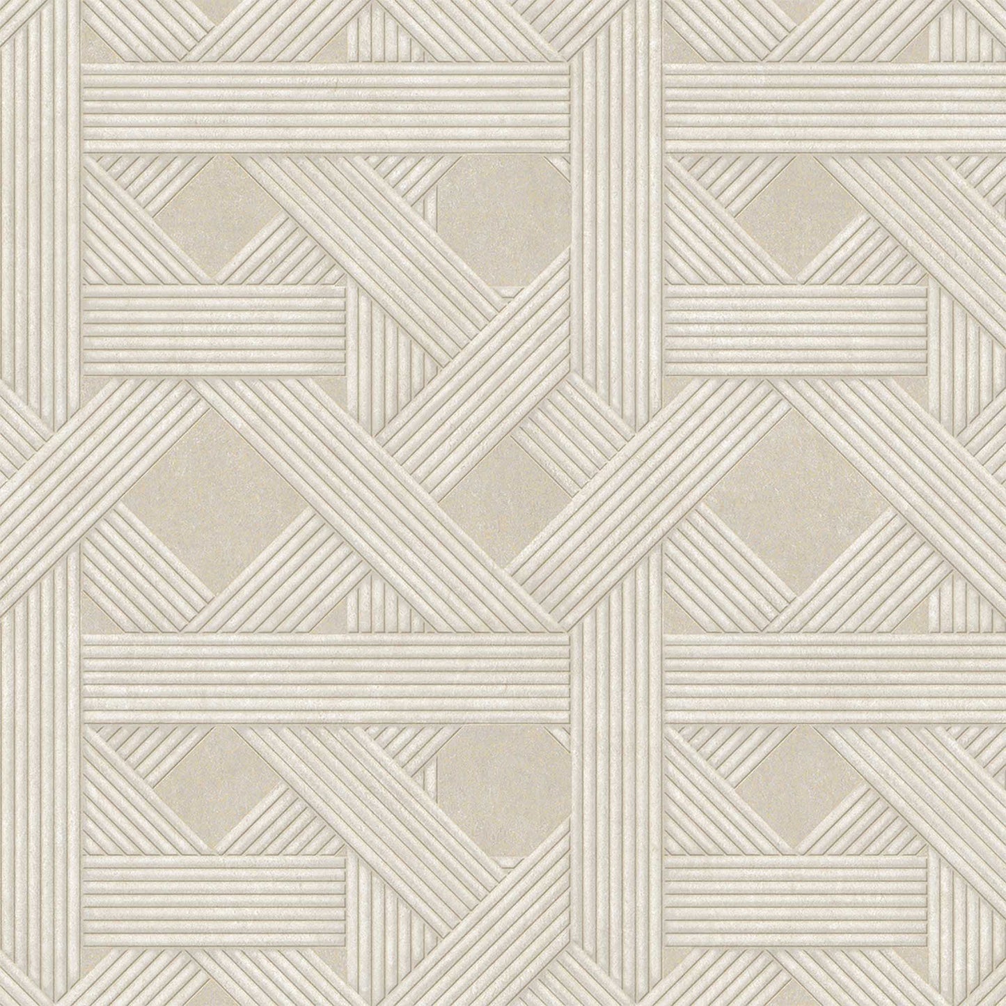 Textured Wallpaper Basketweave in Beige