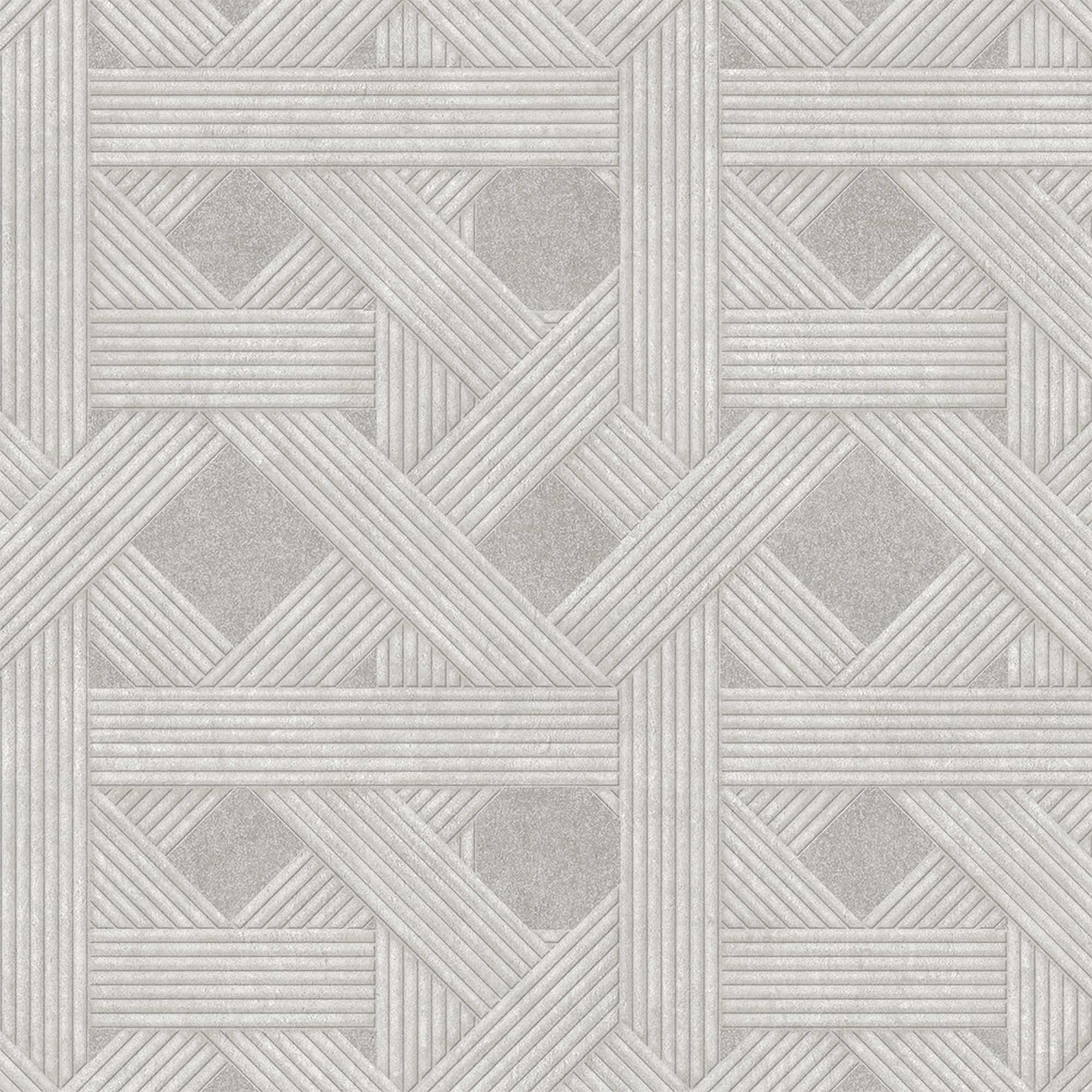 Textured Wallpaper Basketweave in Grey