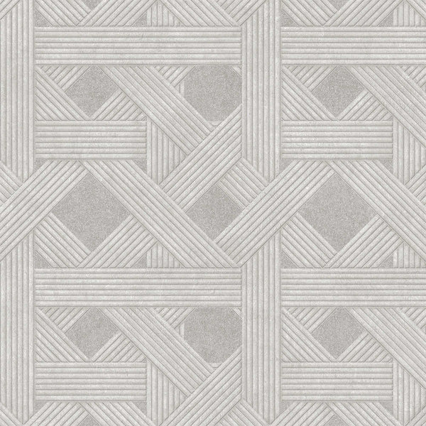 Textured Wallpaper Basketweave in Grey