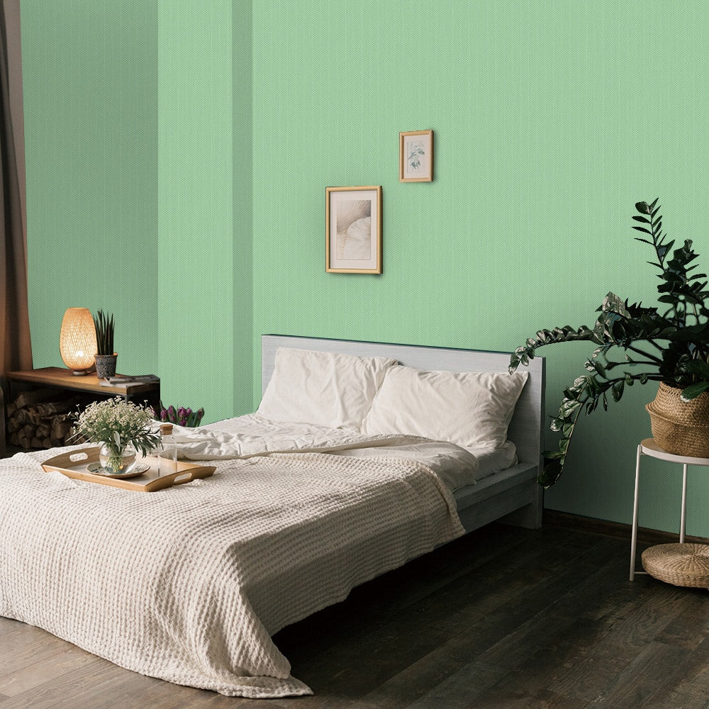Textured Wallpaper Herringbone|Geometric in Light Green
