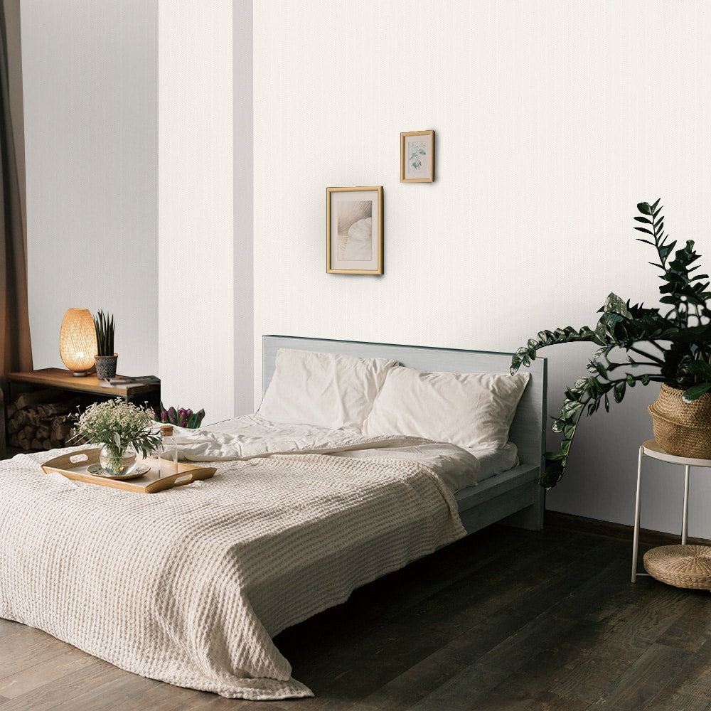 Textured Wallpaper Herringbone|Geometric in Ivory