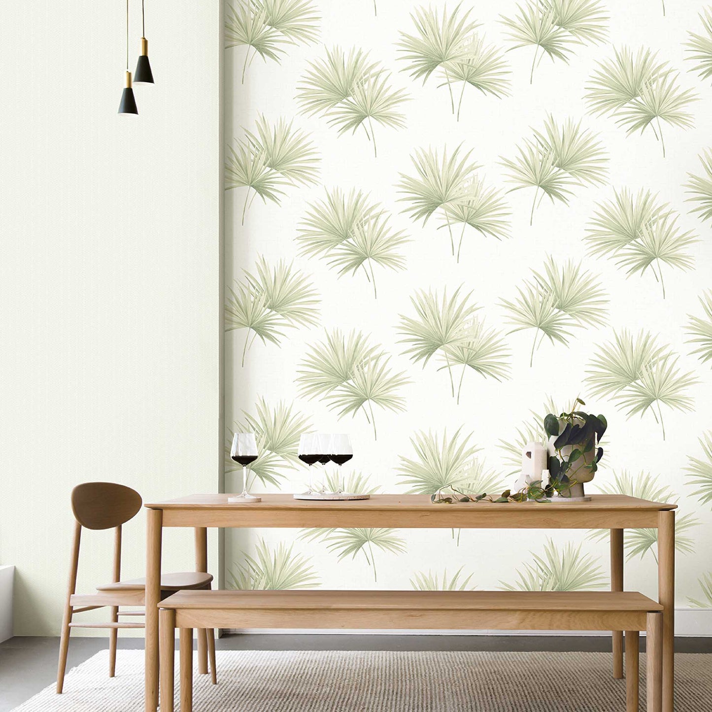 Textured Wallpaper Floral|Distressed in Olive|Green