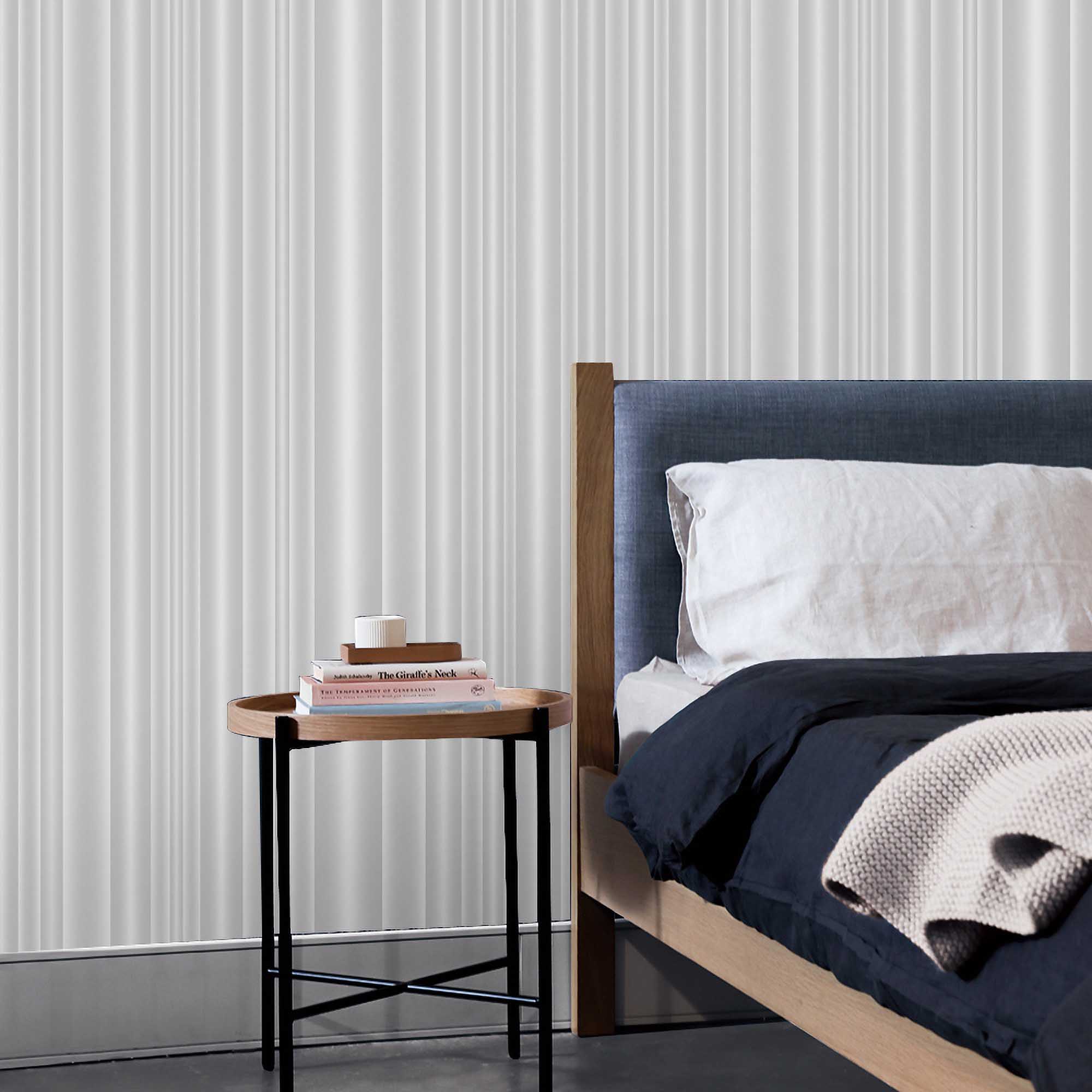 Textured Wallpaper Stripes in Grey